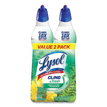 LYSOL® Brand Clean And Fresh Toilet Bowl Cleaner Cling Gel, Forest Rain Scent, 24 Oz, 2-pack, 4 Packs-carton freeshipping - TVN Wholesale